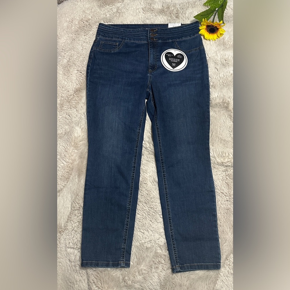 NWT Rafaella Skinny Ankle High Rise Blue Jeans